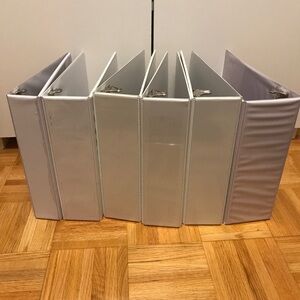 White 3-Ring Binders - 2”, 3”, & 4”